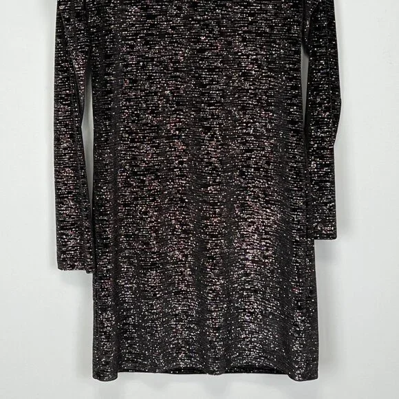 Misa Los Angeles Womens Stormi Mini Dress Black Metallic Long Sleeves size Small - Picture 7 of 15